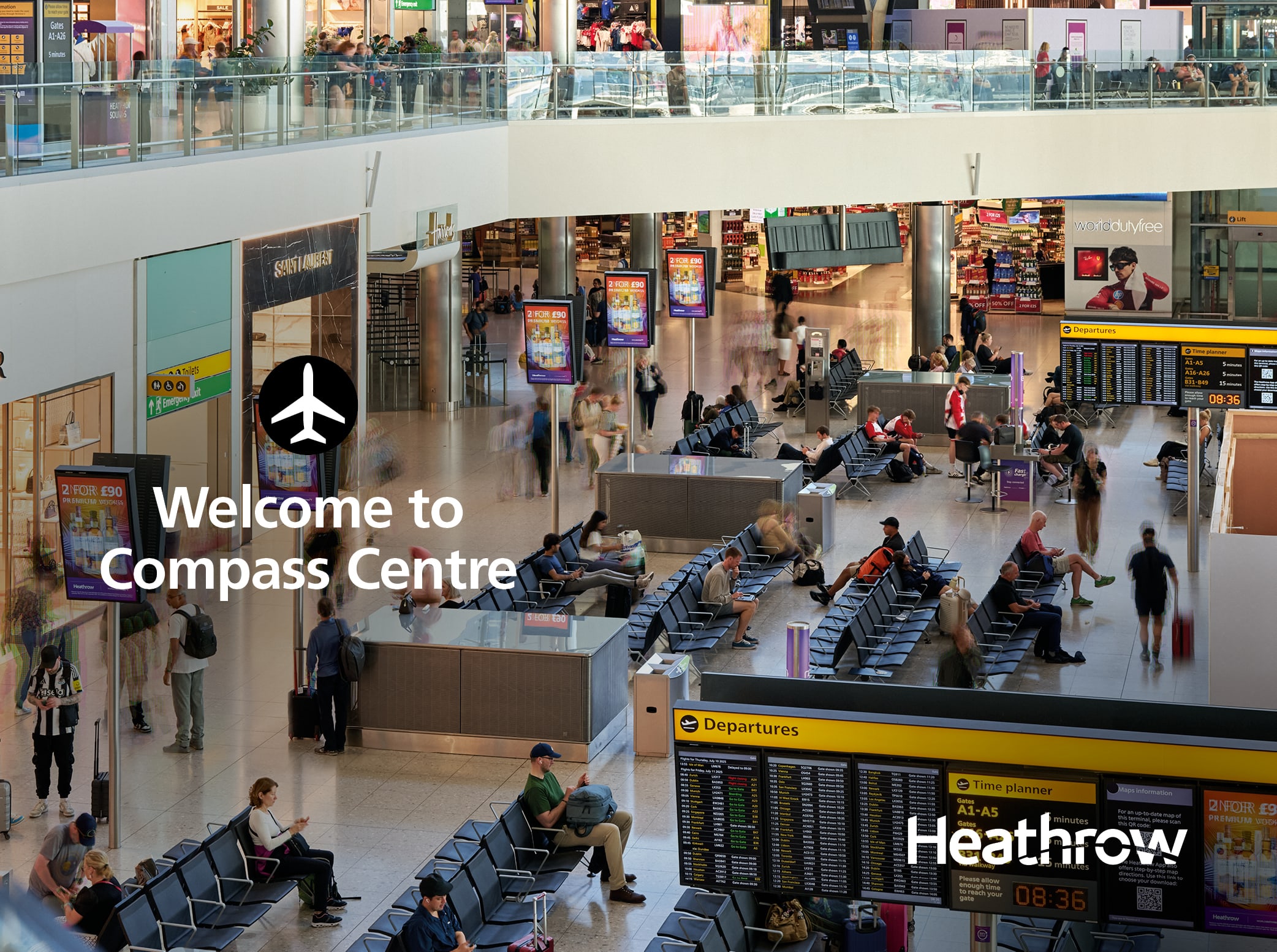 Heathrow – Compass Centre Large-Scale Graphic Installation