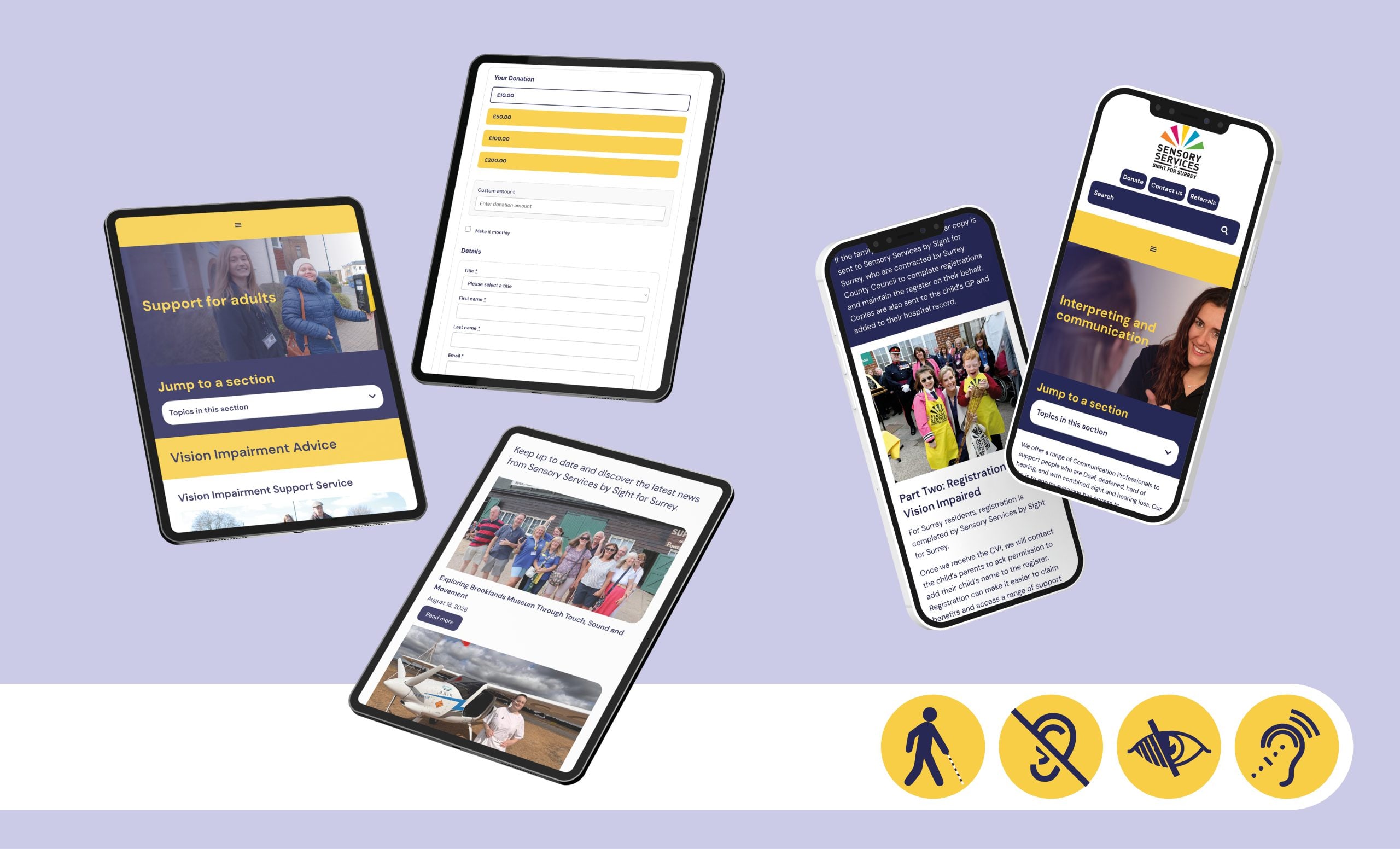 Sensory Services by Sight for Surrey – Accessible Website — project image 2